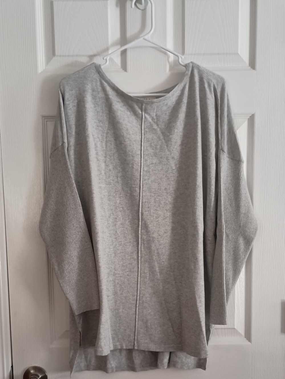 Style & Co Relaxed Long-Sleeve Gray Sweater Size 2X (b260)
